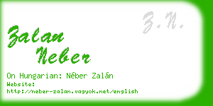 zalan neber business card