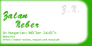 zalan neber business card